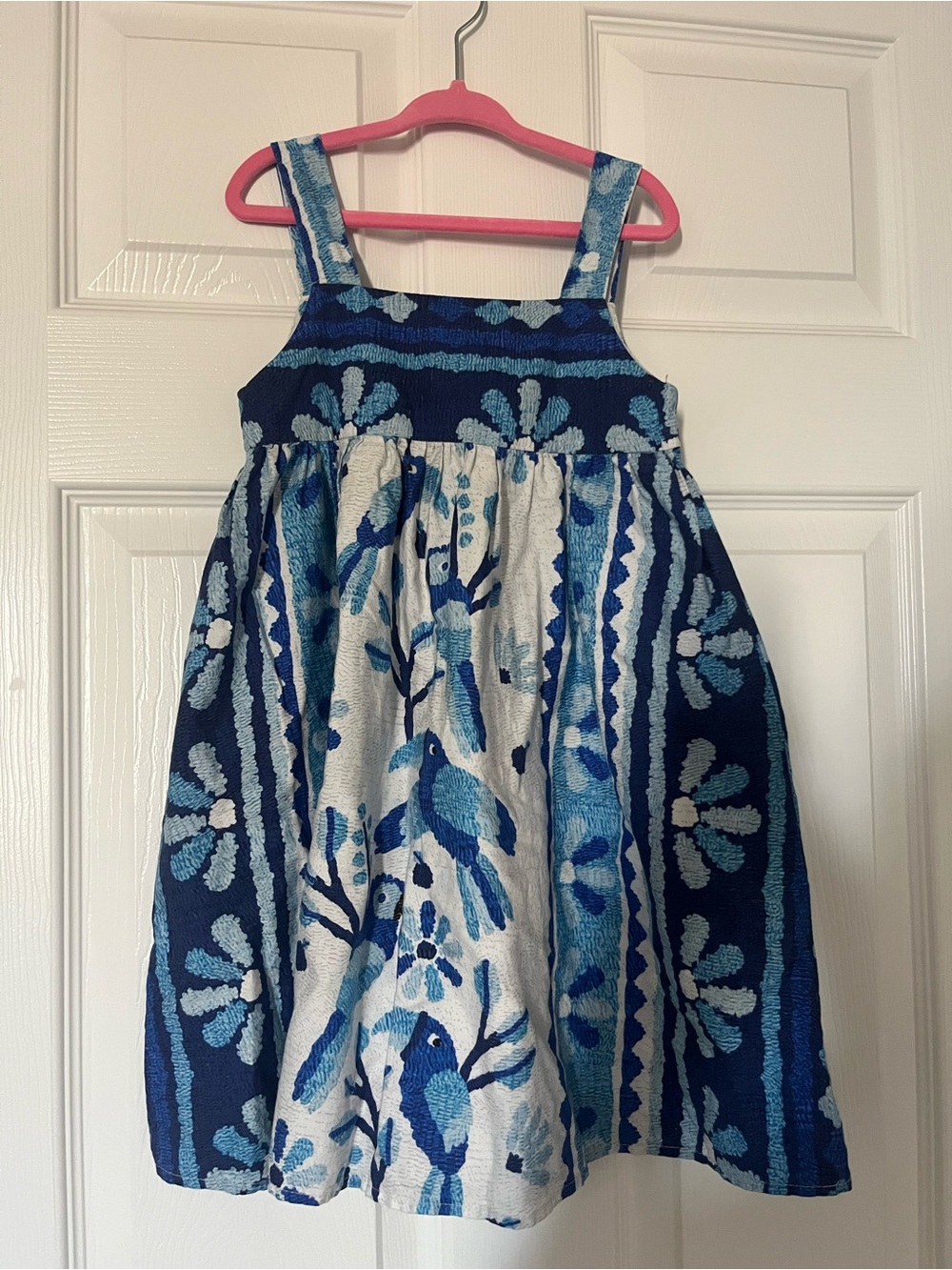 Fábula - FARM Rio for kids brand Blue Multi Floral & Bird Print Sundress